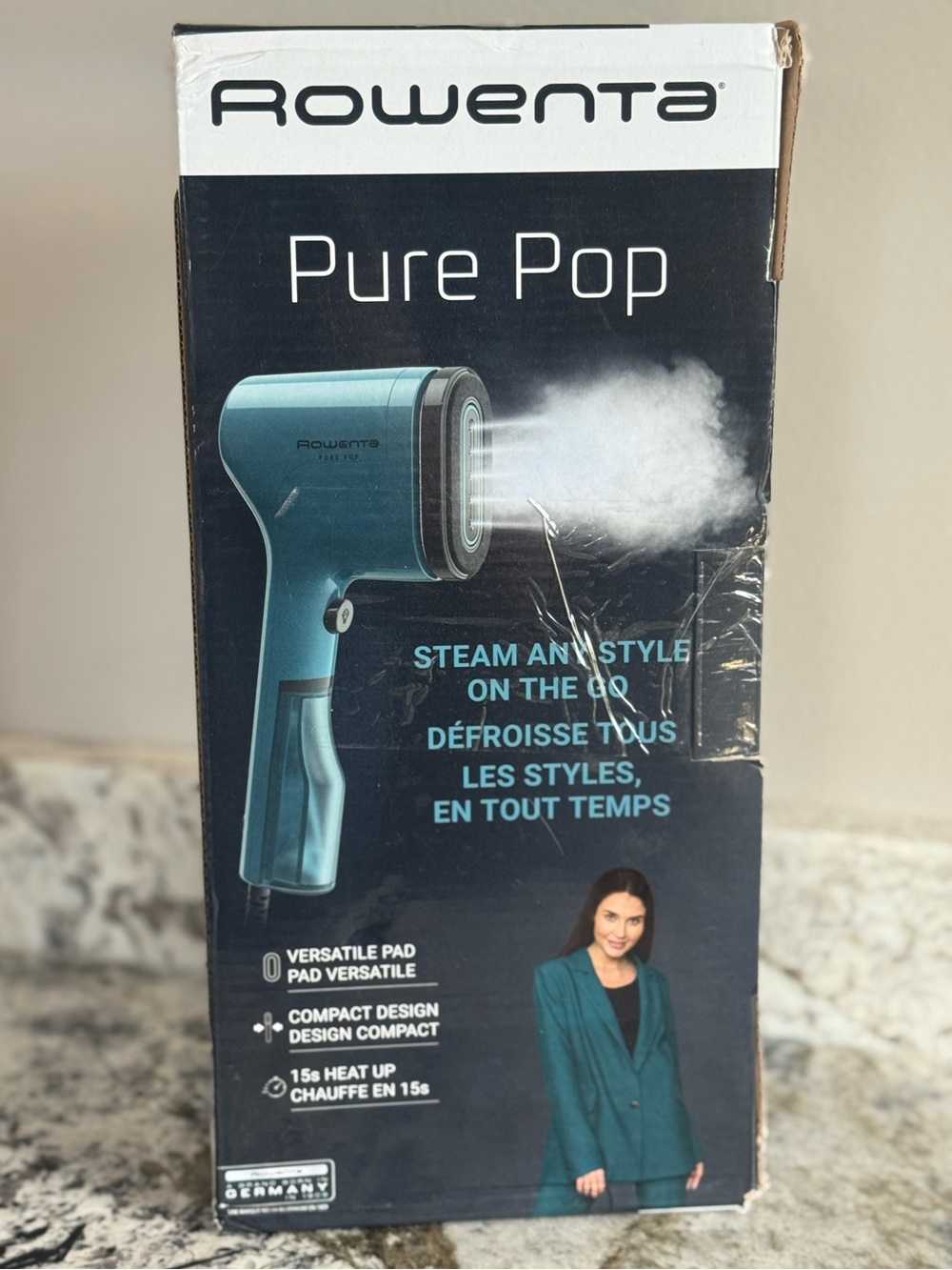 Rowenta Pure Pop Portable Steamer in Teal